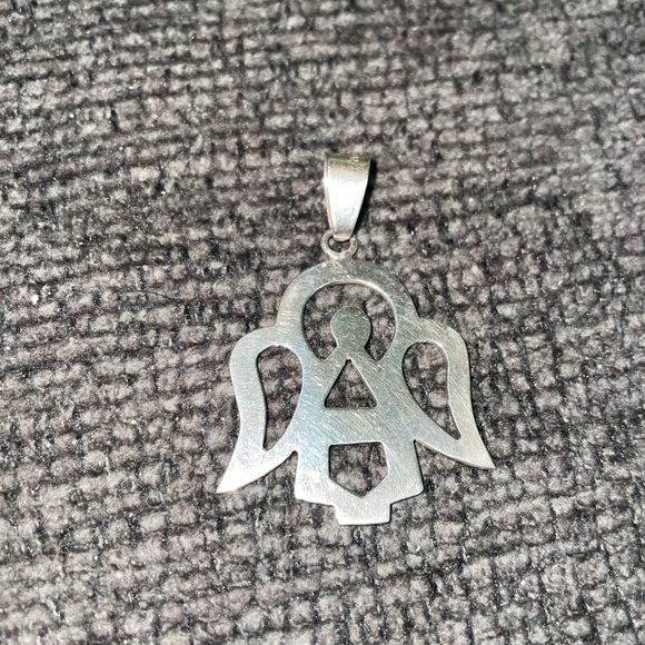 925 Mexico Silver Open Angel Charm - Picture 2 of 5